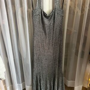 Scott McClintock Strapless Silver Dress